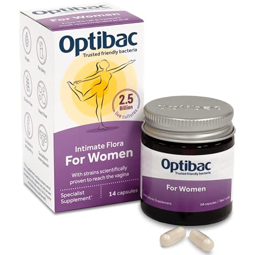 OptiBac Para Mujeres | Suplemento Oral Femenino Diario | 2.3 Mil Millones de Bacterias Buenas Para el Ã�rea Ã�ntima | Lactobacillus Rhamnosus & Reuteri (Caja de 14 CÃ¡psulas)